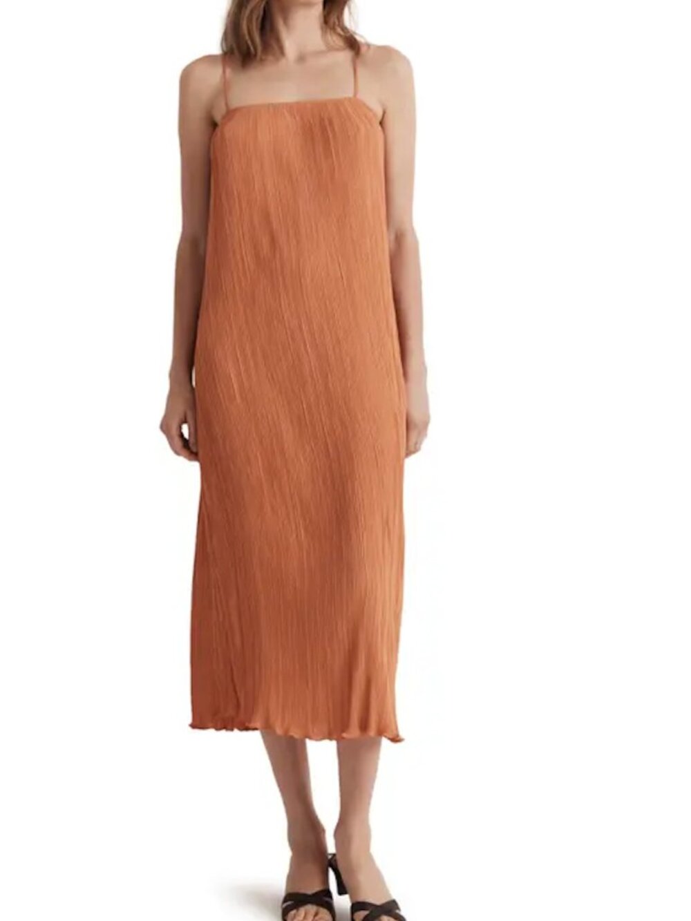 Madewell The Goldie Dress in Plissé – Size 12 – NWOT